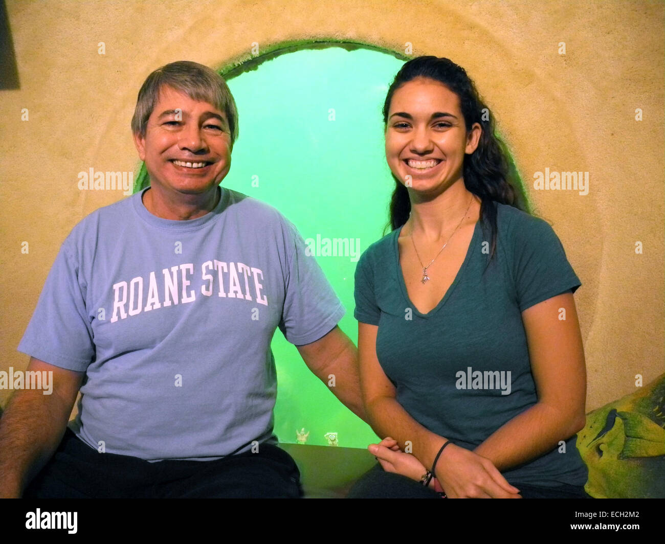 FILE - A file photo dated 10 December 2014 shows biology instructors Bruce Cantrell and Jessica Fain, who want to brake the world record for longest time under water, sitting in the 'Jules Undersea Lodge' in Key Largo, Florida, USA. Biology instructors Cantrell and Fain spent 73 days in the former research laboratory in Florida, breaking the world record for longest time under watrer. Photo: Johannes Schmitt-Tegge dpa Stock Photo