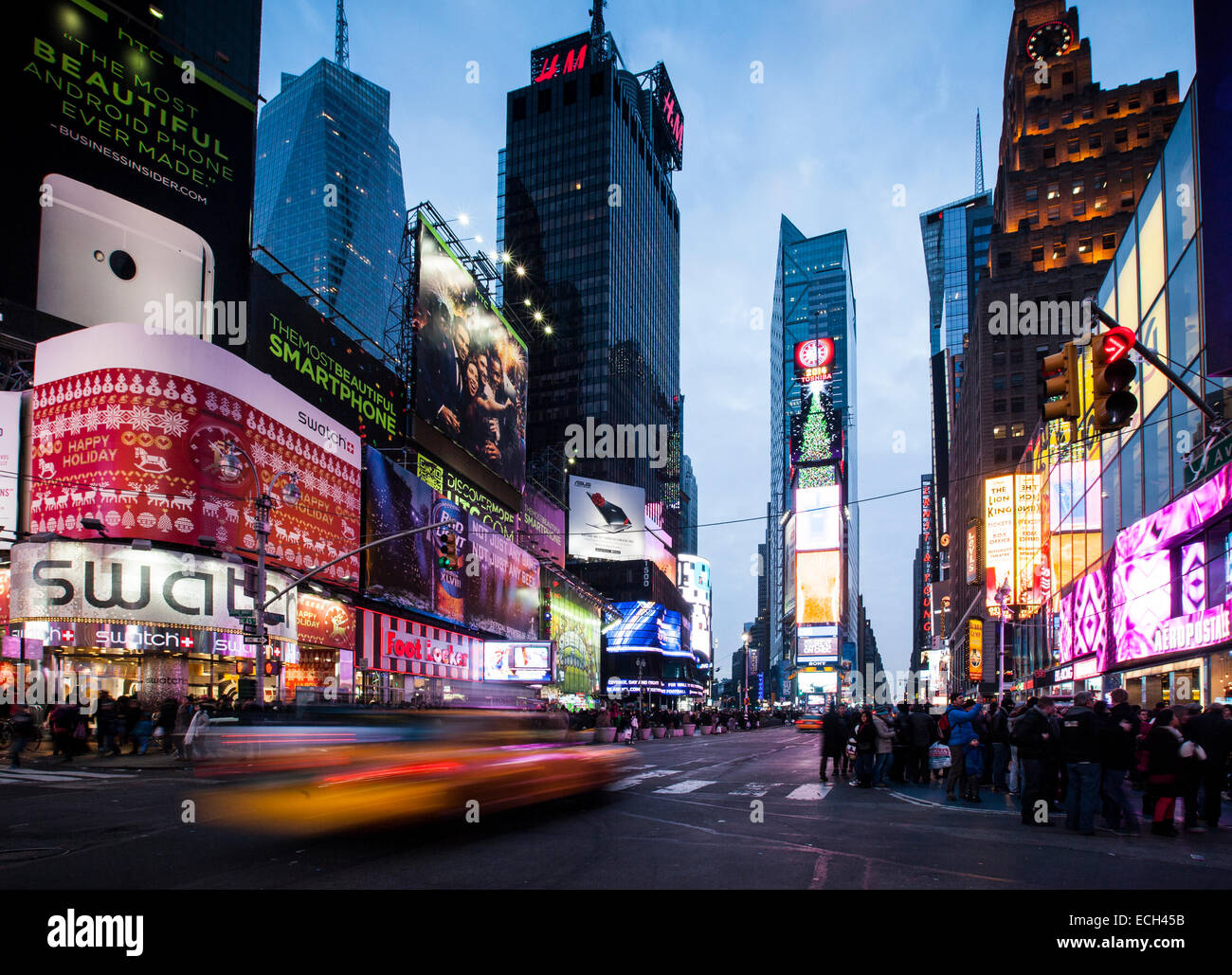 Times Square, junction of Broadway and Seventh Avenue, Manhattan, New York, United States Stock Photo