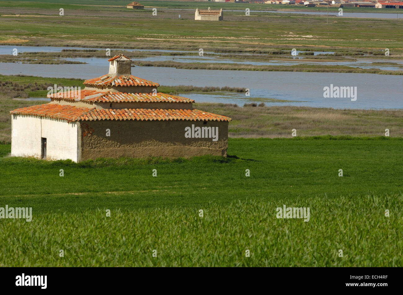 Old dovecote, Villafafila Lagoon, Zamora province, Castilla-León, Spain, Europe Stock Photo