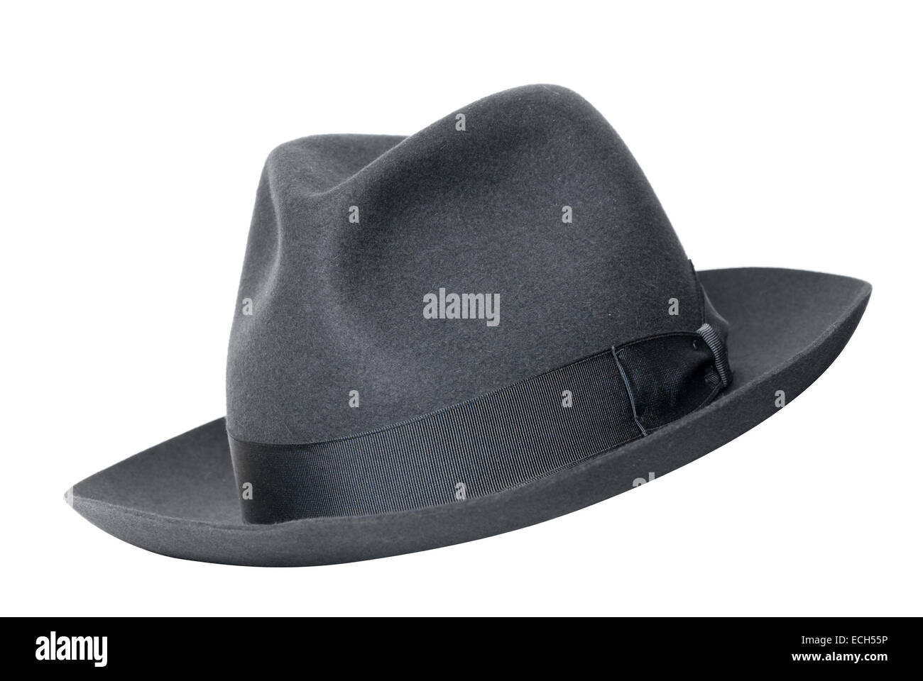 retro black hat isolated on white Stock Photo - Alamy