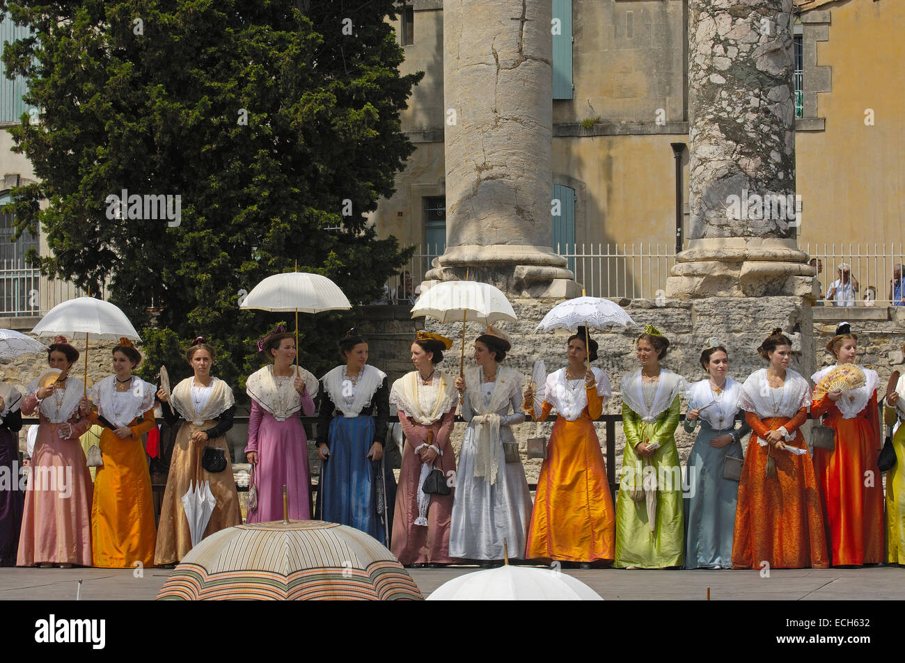 Arlésiennes, Fete du Costume, Arles, Bouches du Rhone, Provence, France, Europe Stock Photo