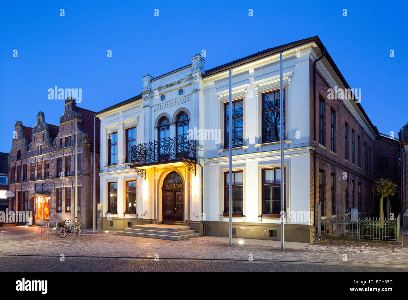 New Town Hall, Norden, East Frisia, Lower Saxony, Germany Stock Photo