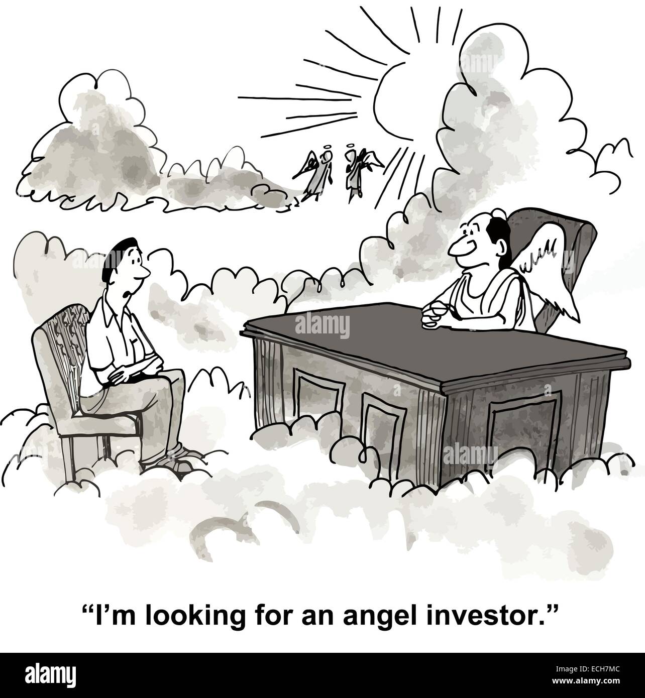 I M Looking For An Angel Investor Stock Vector Image Art Alamy