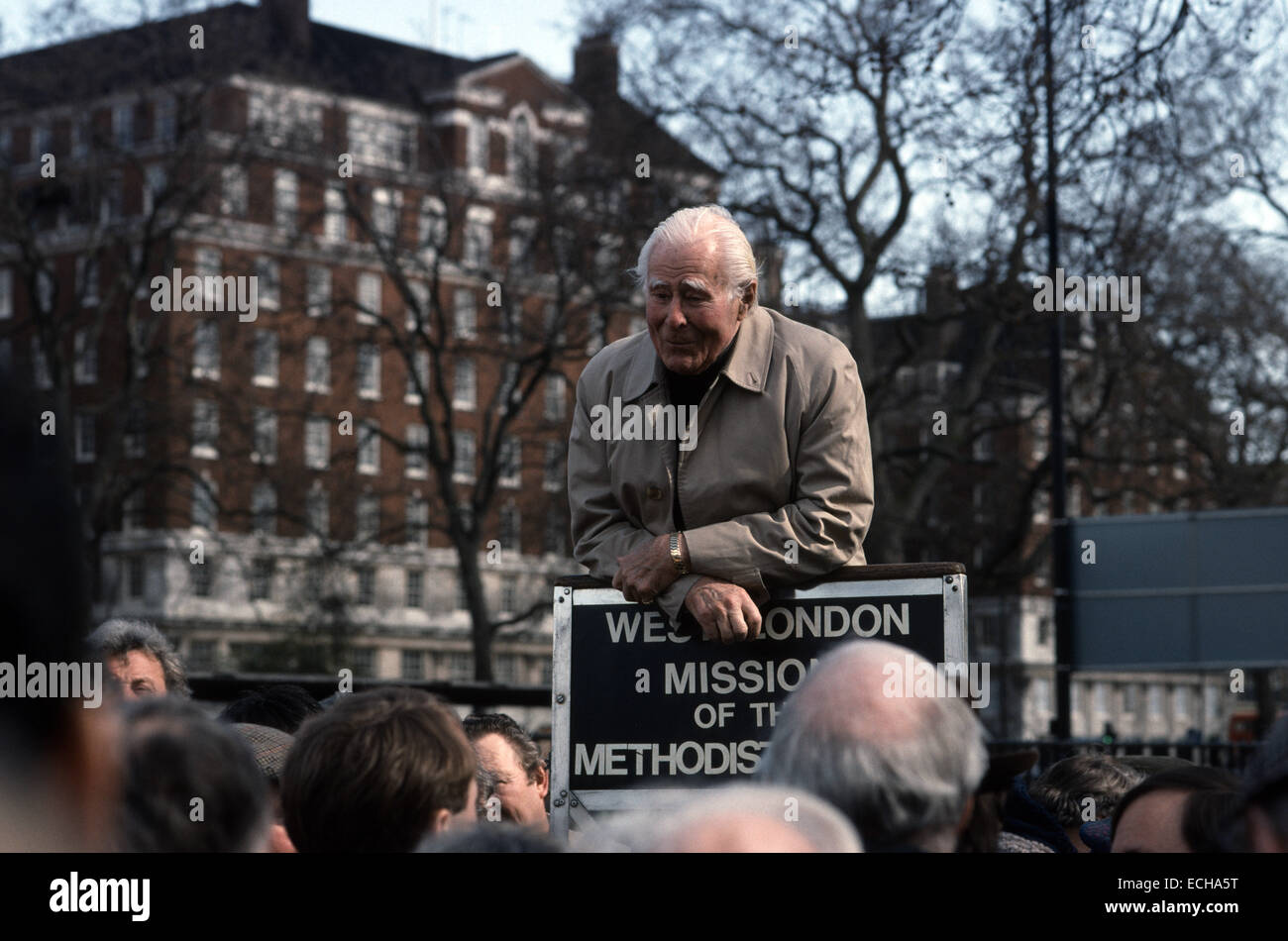 Speakers Corner Hyde Park Methodist preaching Stock Photo Alamy