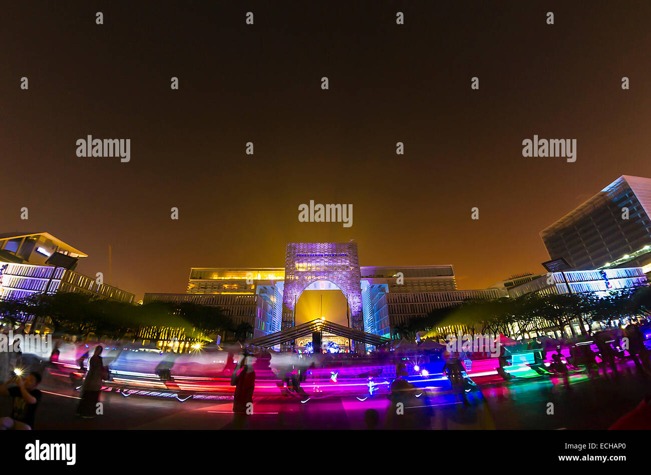 Putrajaya Light and Motion 2014 Stock Photo