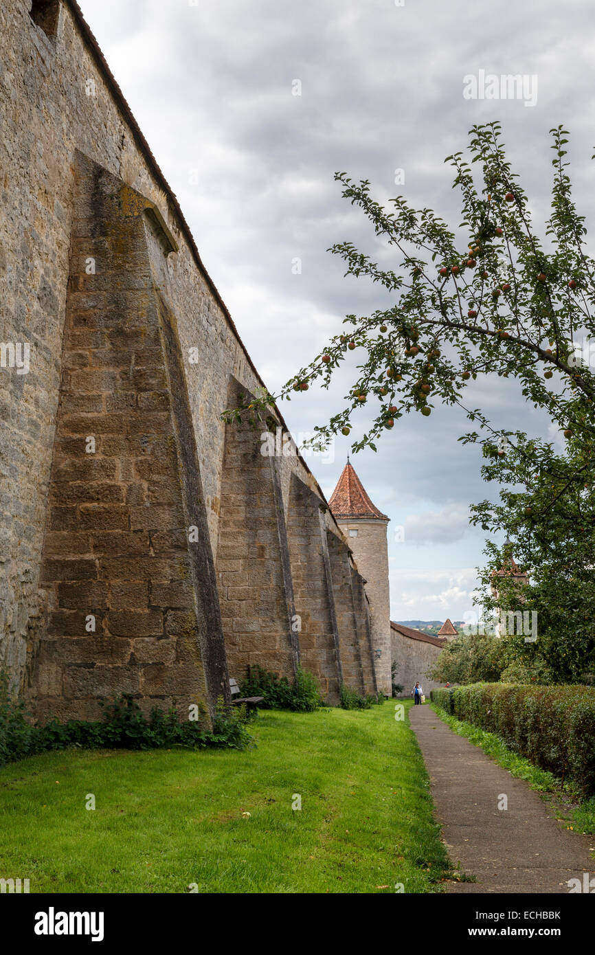 Medieval City Walls Of Rothenburg Ob Der Tauber Romantic Road Bavaria medieval-city-walls-of-rothenburg-ob-der-tauber-romantic-road-bavaria
