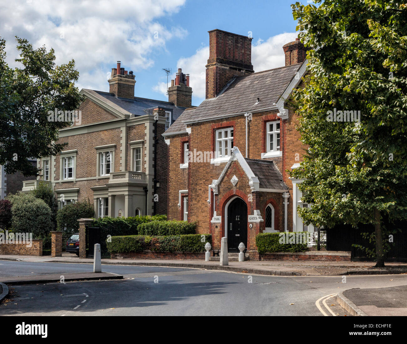 Luxury traditional brick houses on the Richmond Green, Richmond upon