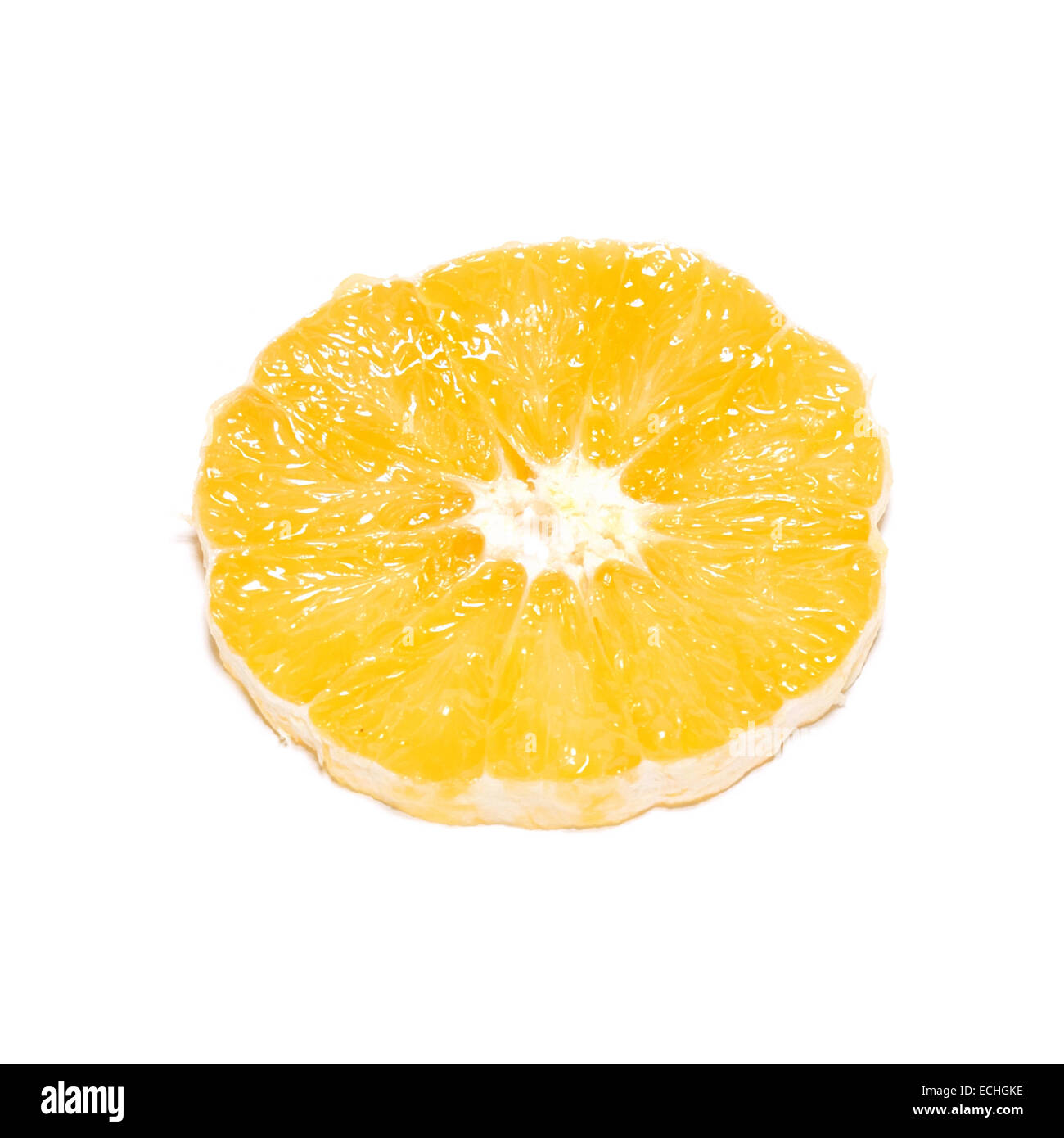 Slice of orange isolated on white background Stock Photo - Alamy