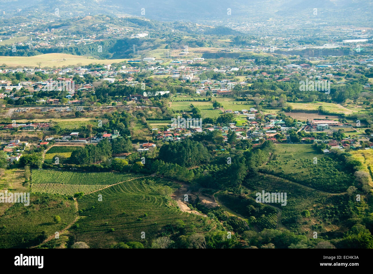 Aerial view of San Jose city in Costa Rica. Stock Photo