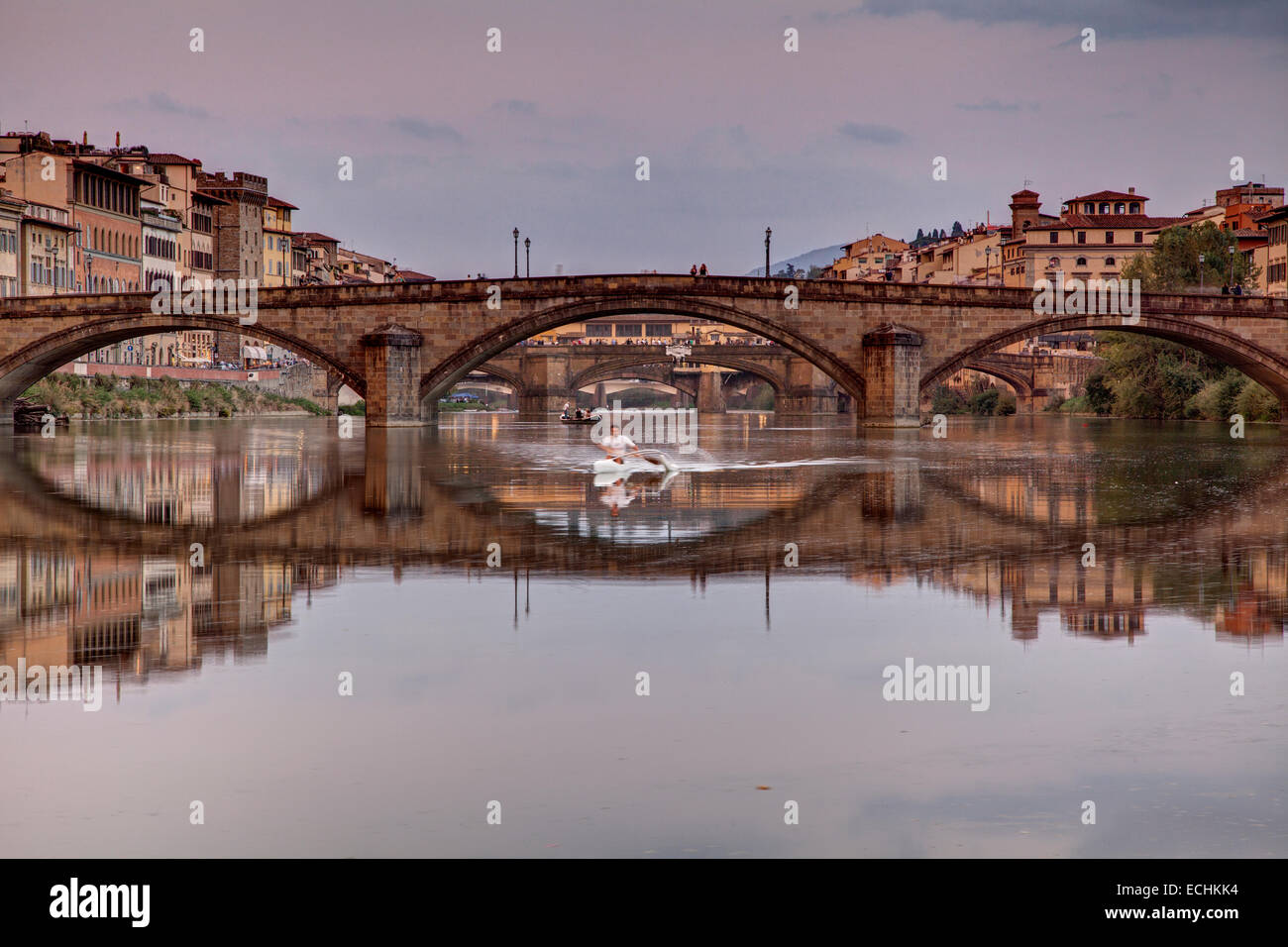 Arno River Florence Italy Fiume Firenze Italia Stock Photo