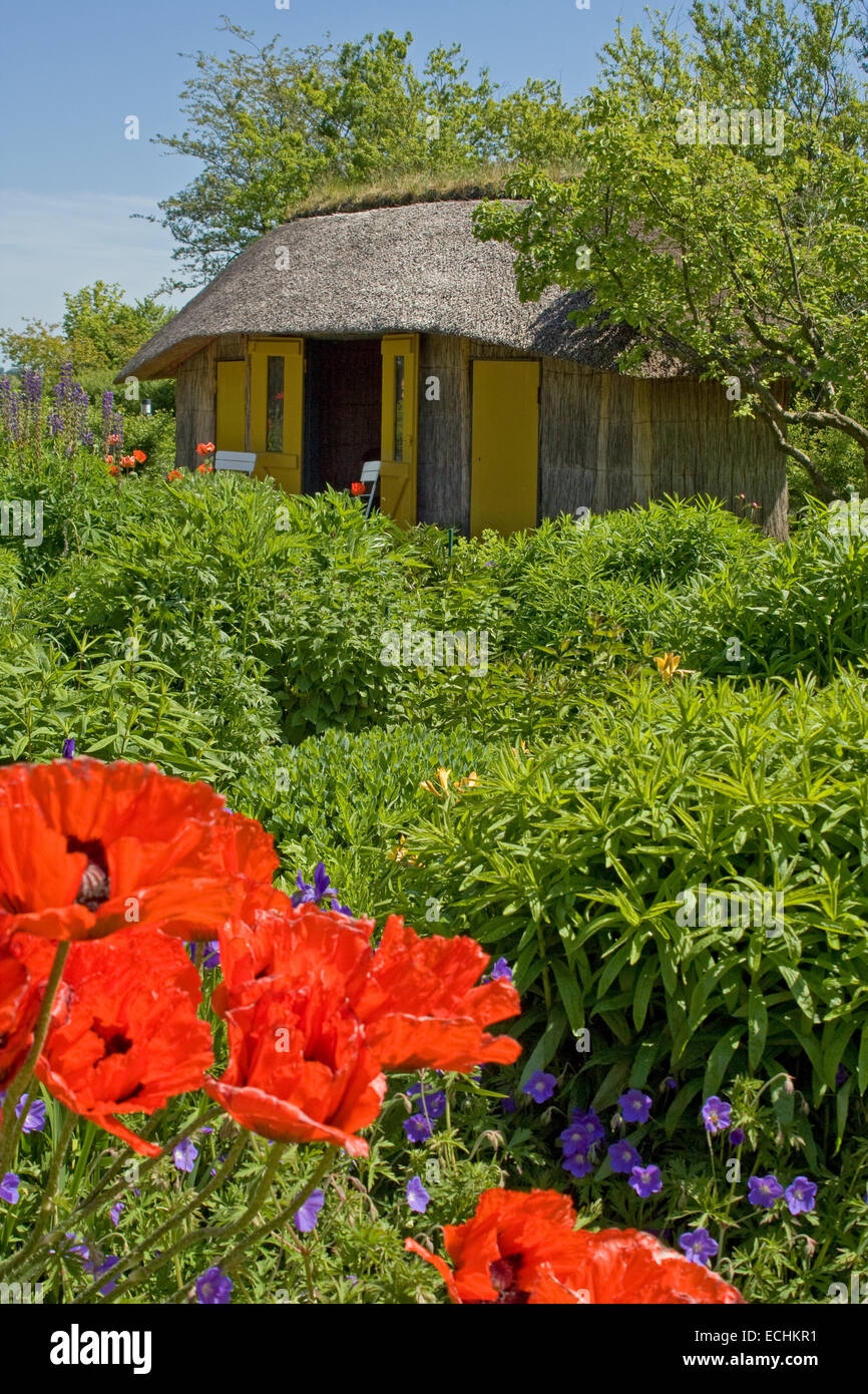 Europe, Germany, Schleswig Holstein, Neukirchen, Seebuell, Nolde Foundation, the garden with garden cottage Stock Photo
