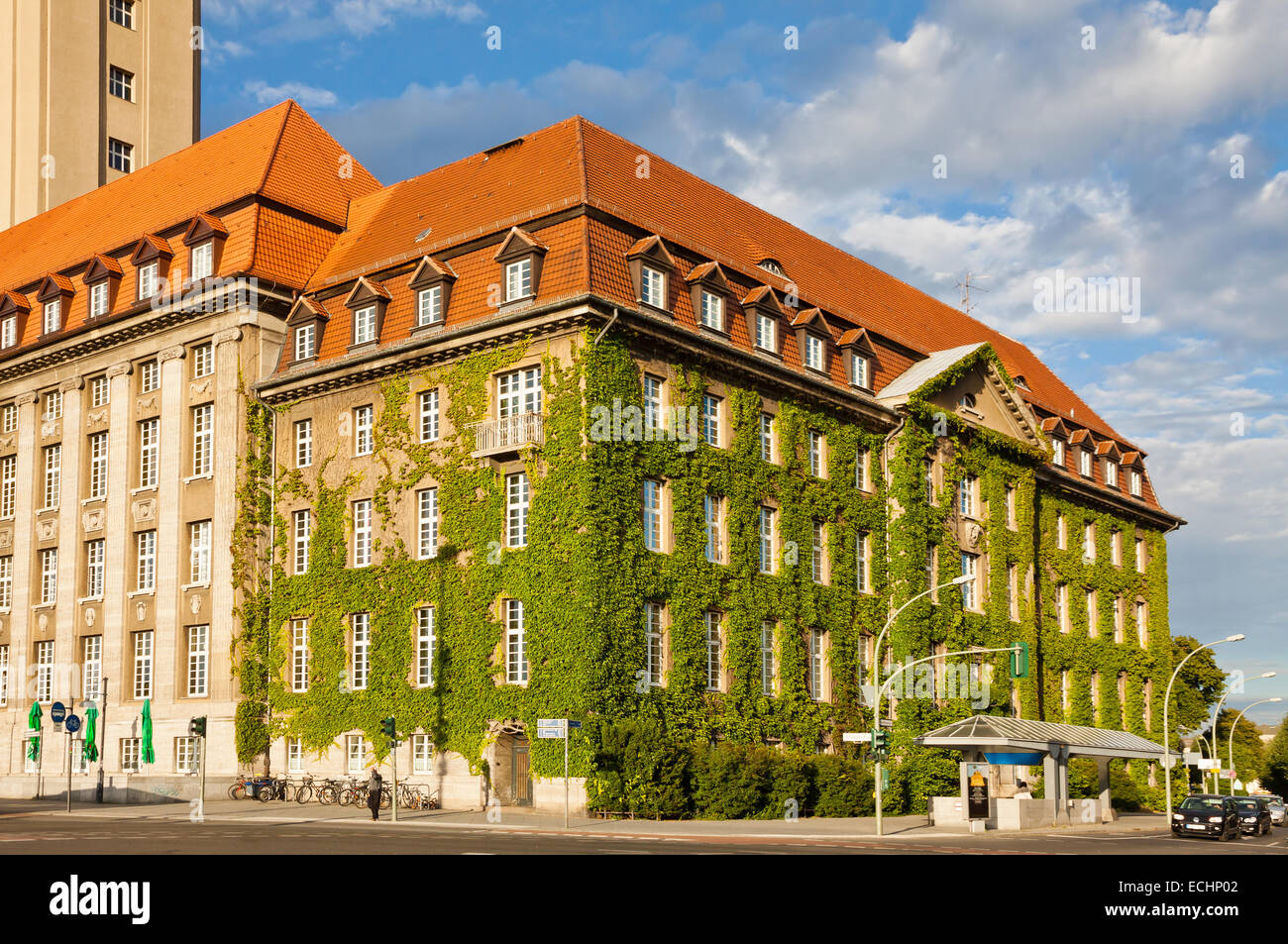 Building of Berlin-Spandau Town Hall (Rathaus Spandau), Germany Stock Photo
