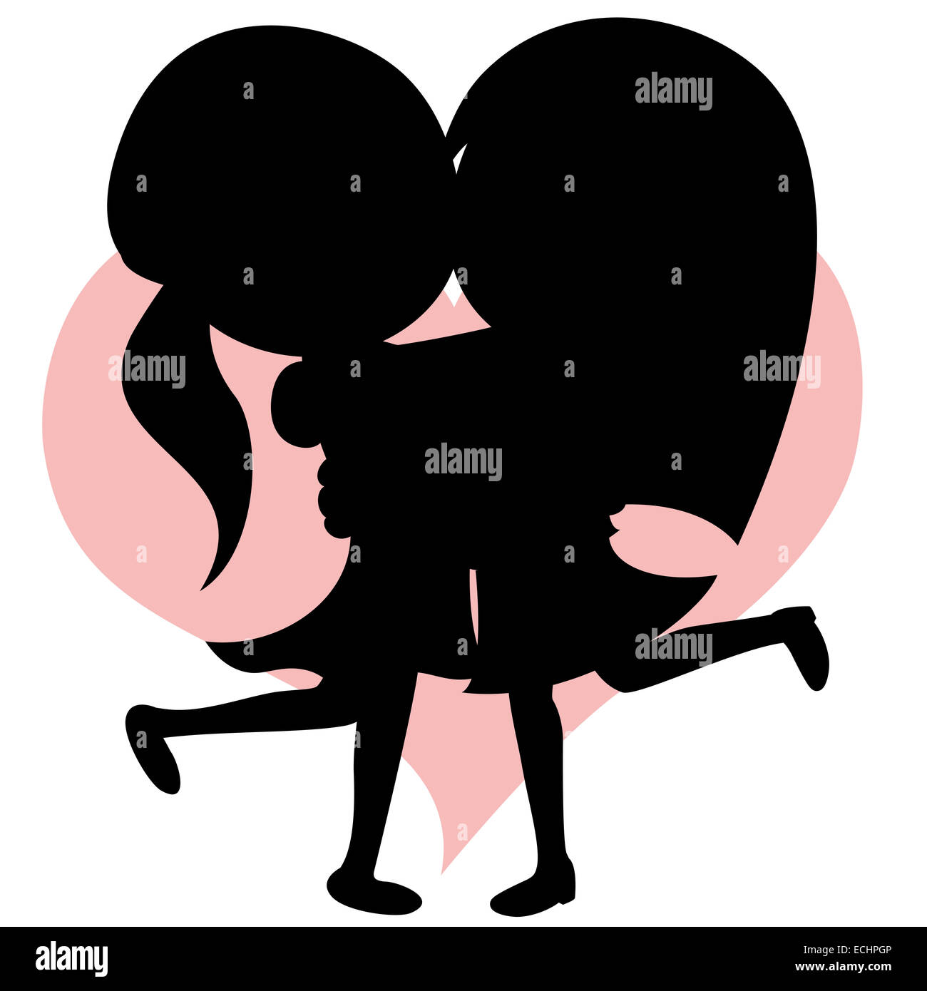 Hug silhouette hi-res stock photography and images - Alamy