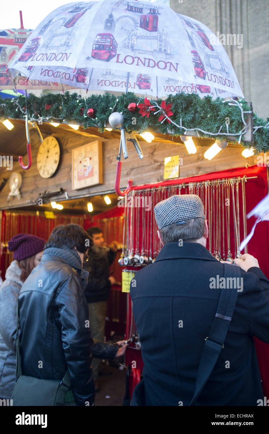 London umbrella at the Tate Modern Christmas Market Stock Photo Alamy