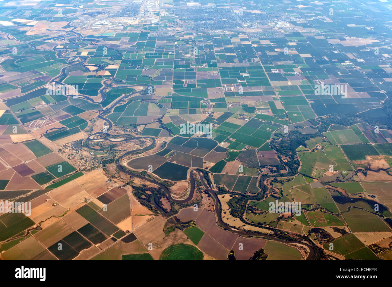 Aerial view of farm land in Colorado, USA Stock Photo Alamy