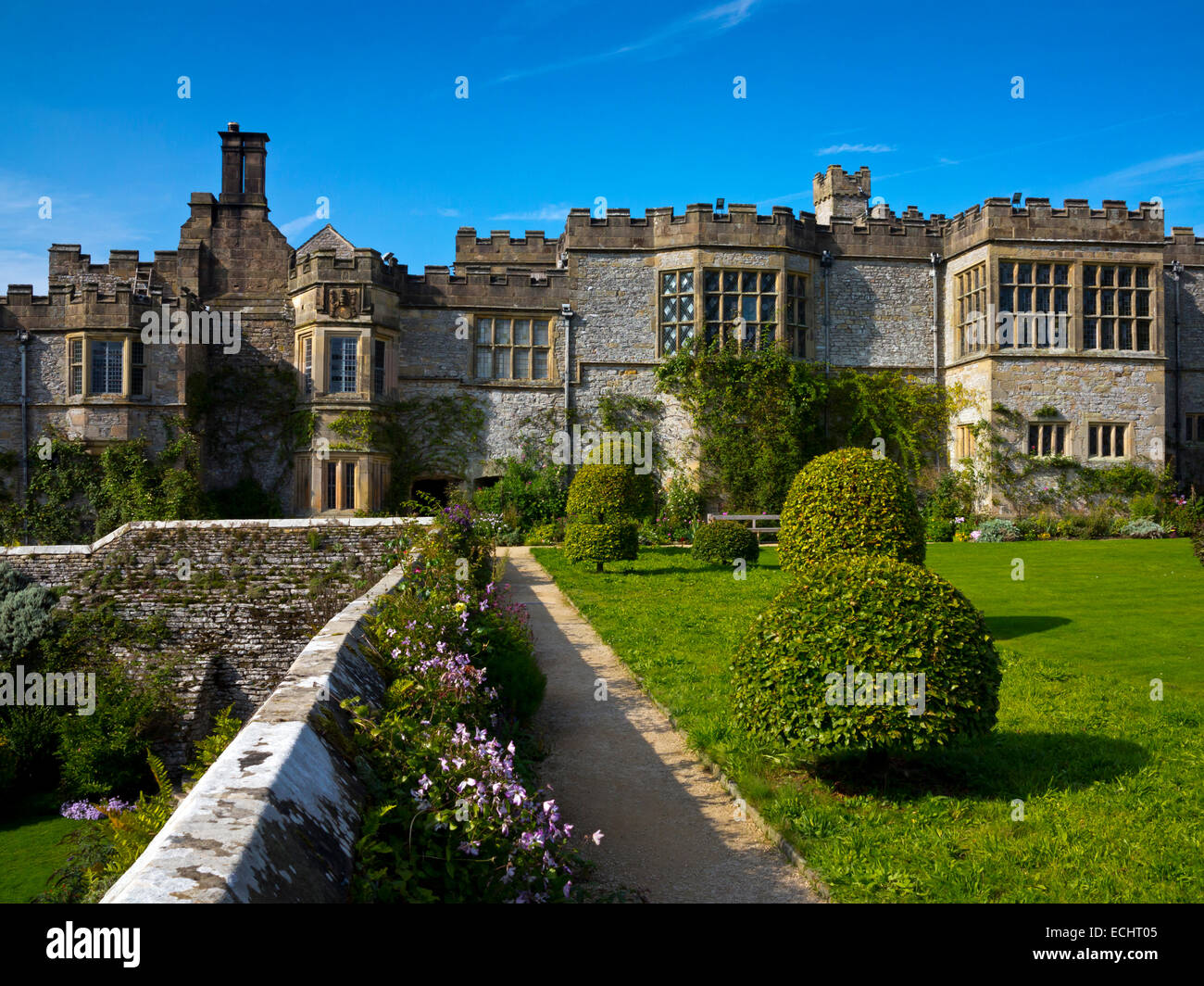 Haddon Hall near Bakewell in the Peak District Derbyshire Dales England