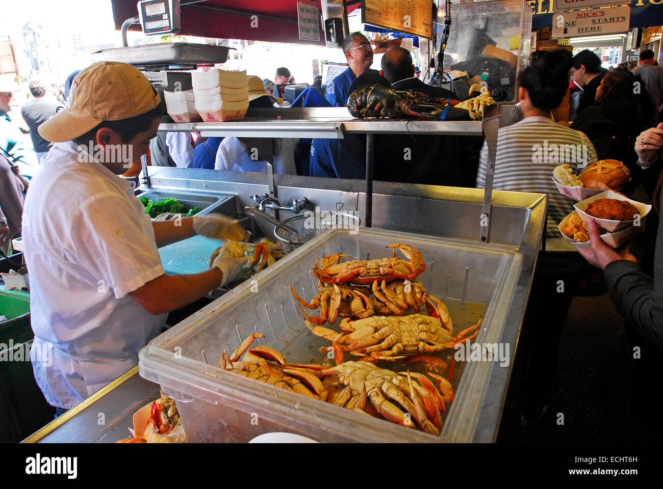 Crab Eatery,Fisherman's wharf, San Francisco Stock Photo