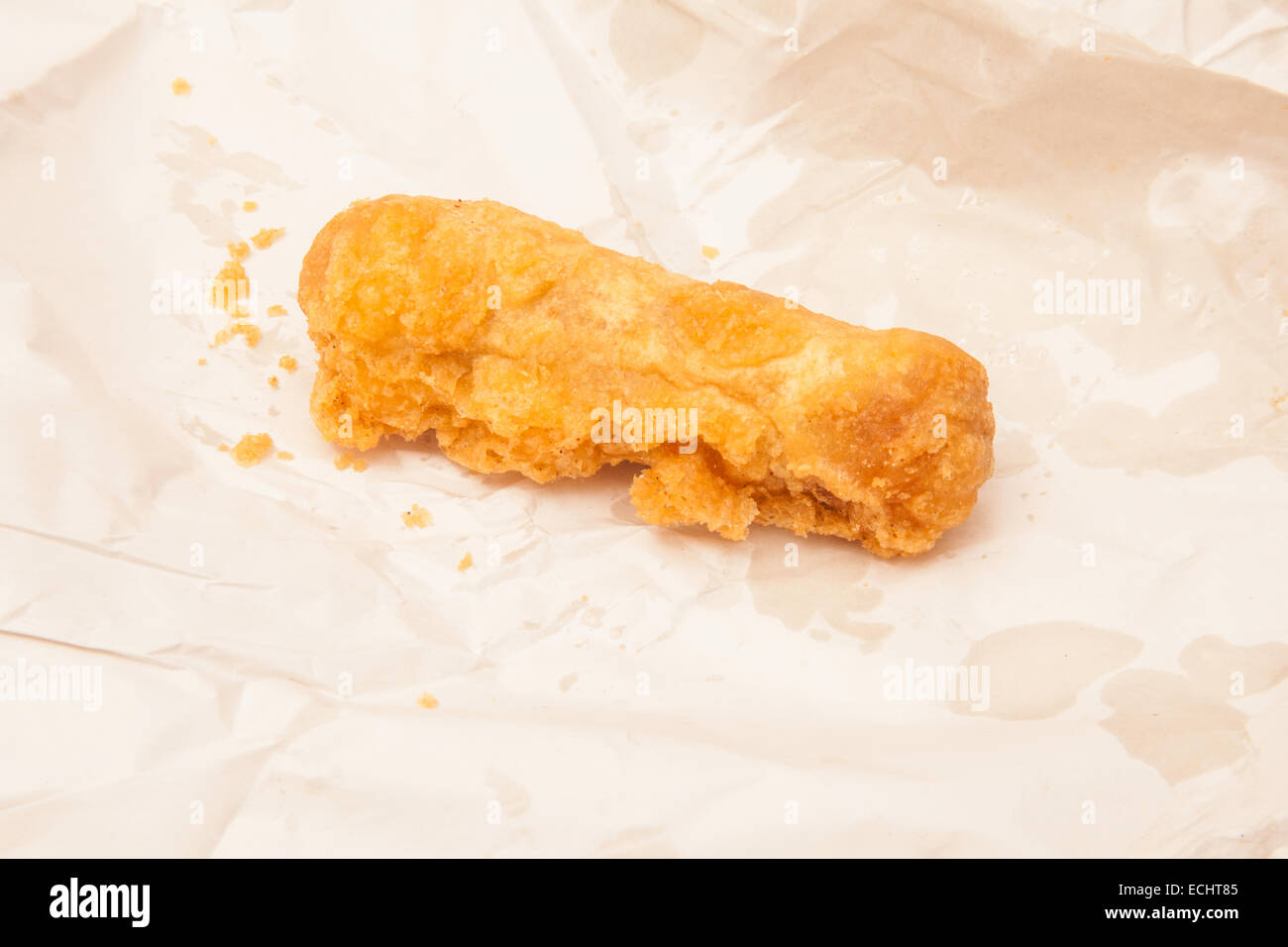 Deep fried sausage fresh from the fish and chip shop Stock Photo Alamy