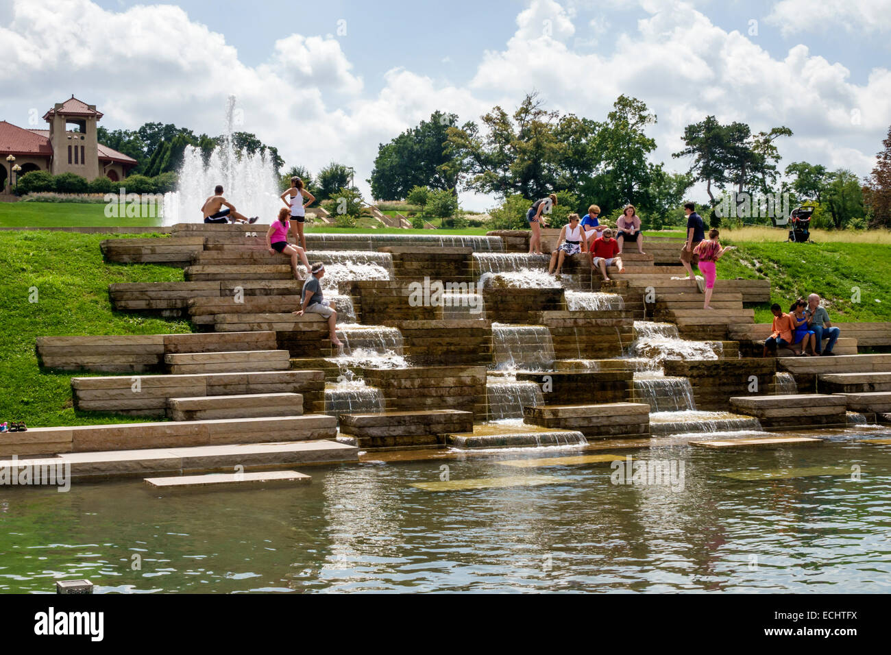 St. Louis Missouri Saint Forest Park urban public park Government Stock