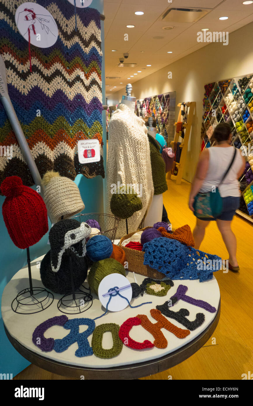 lion brand yarn store in New York City Stock Photo Alamy