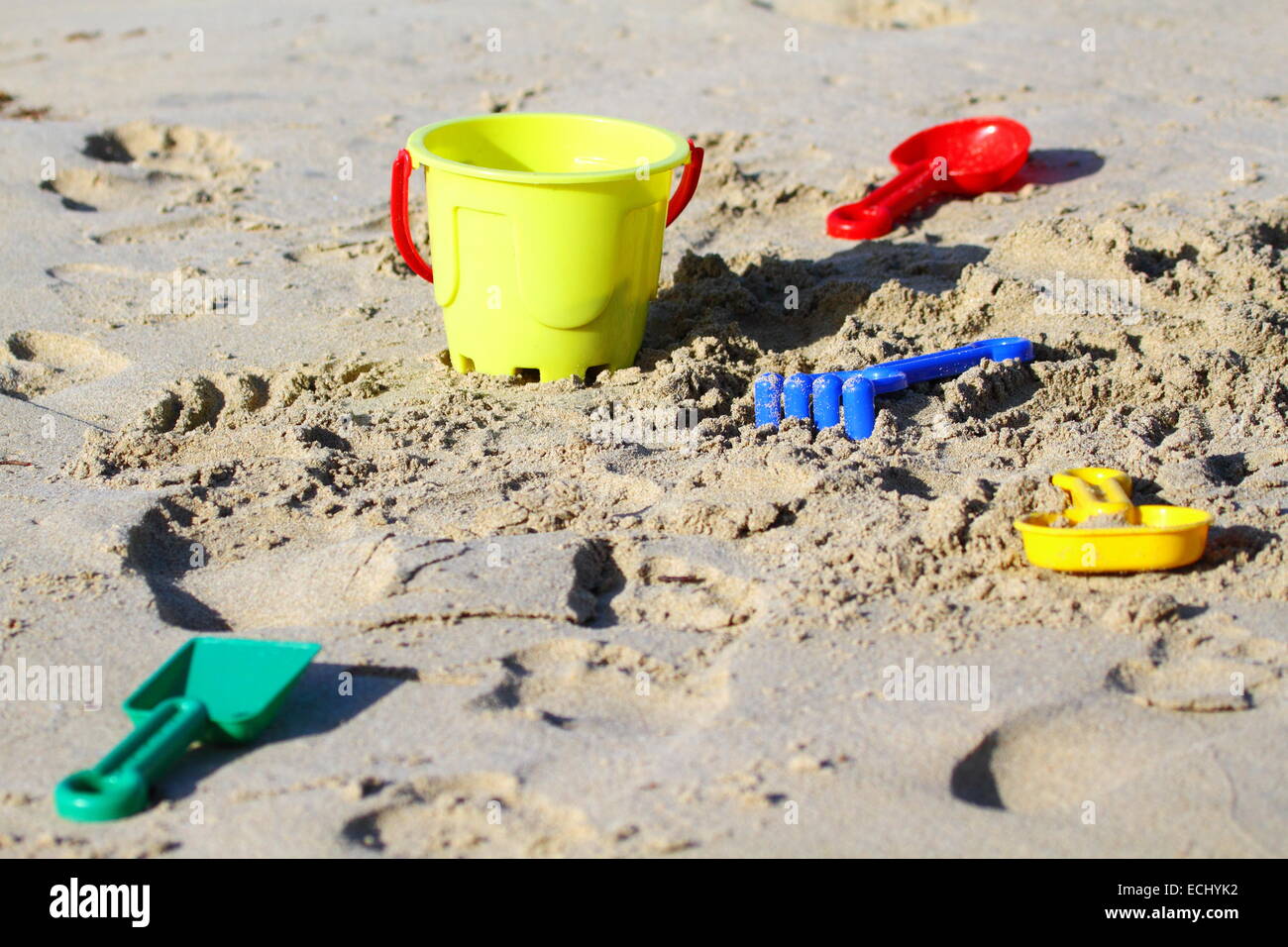 Children's plastic toys on a beach in Western Australia Stock Photo Alamy