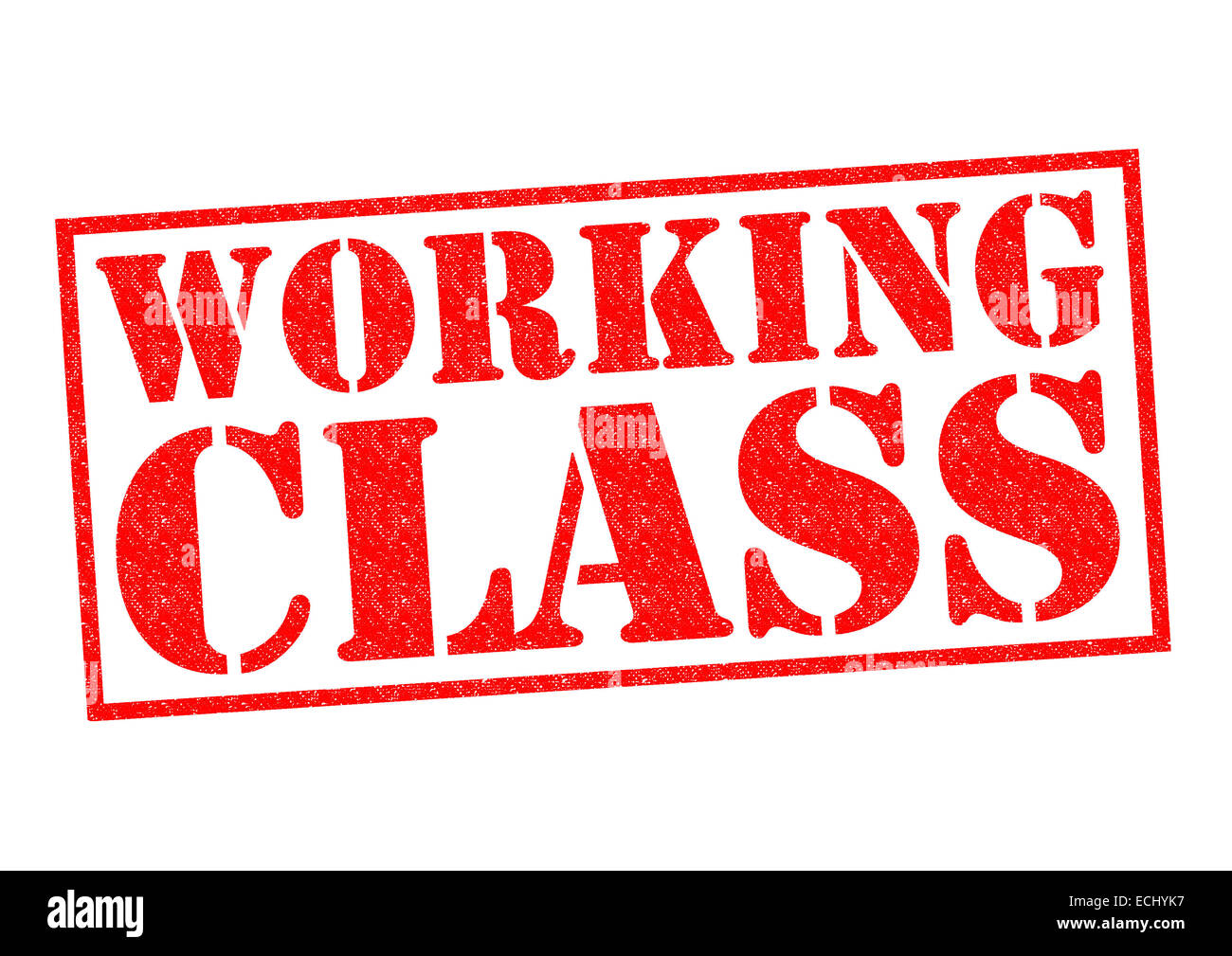 WORKING CLASS red Rubber Stamp over a white background. Stock Photo
