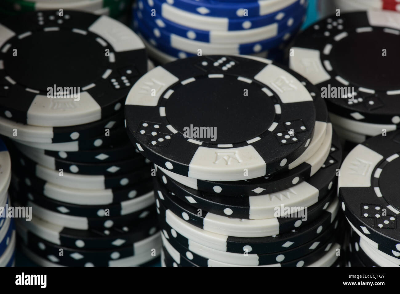 Stacked Poker Chips Stock Photo Alamy