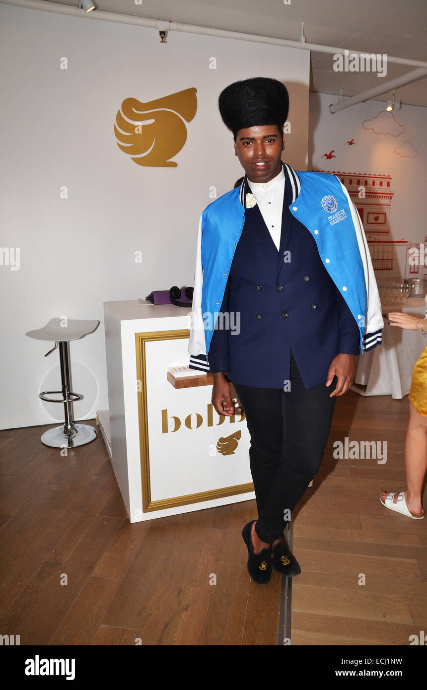 Bobbies launch party in Covent Garden  Featuring: Prince Cassius Where: London, United Kingdom When: 12 Jun 2014 Stock Photo