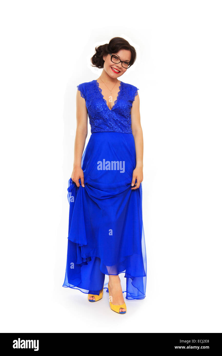 Beautiful girl with glasses Stock Photo Alamy