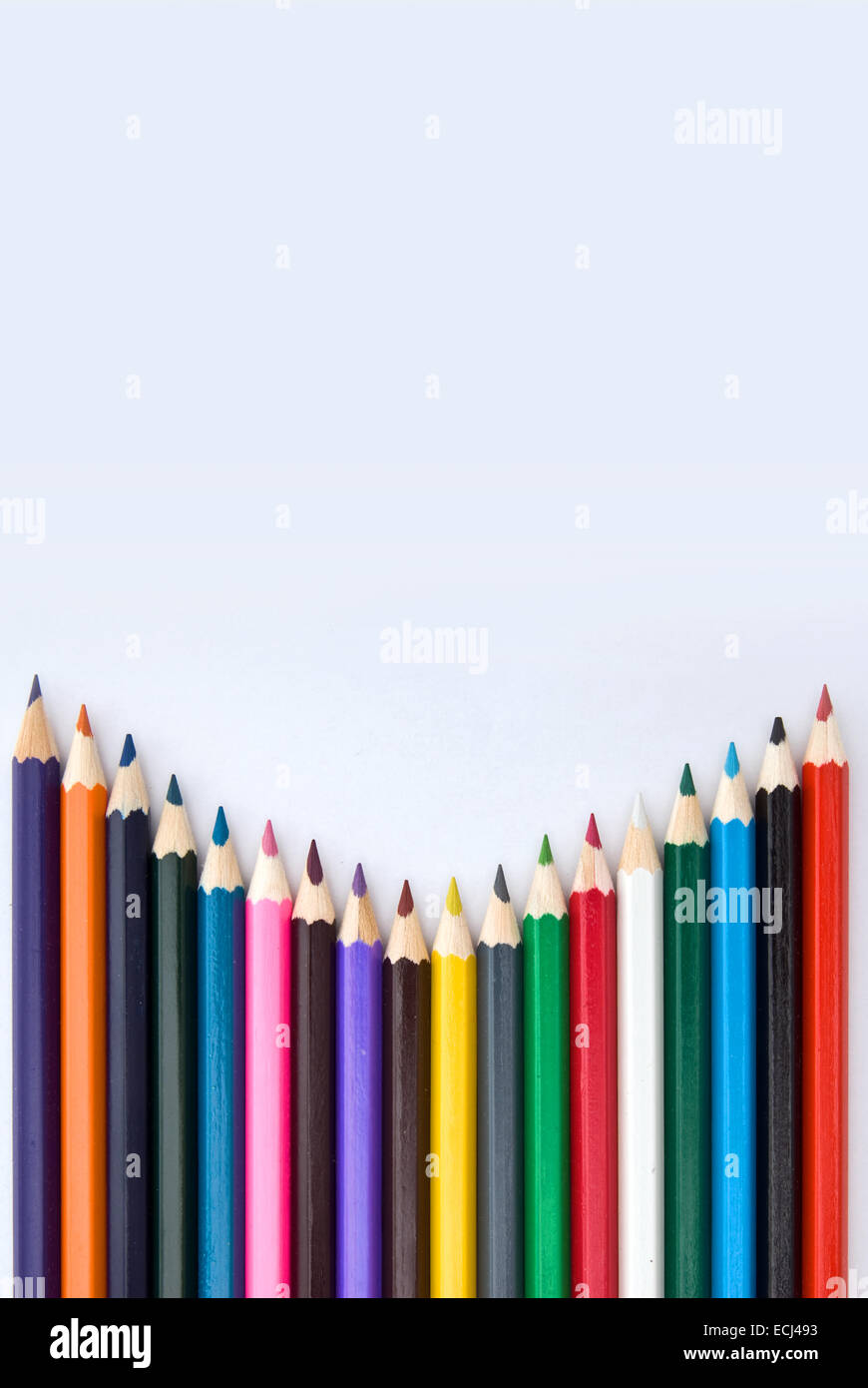 color pencils isolated on white Stock Photo - Alamy
