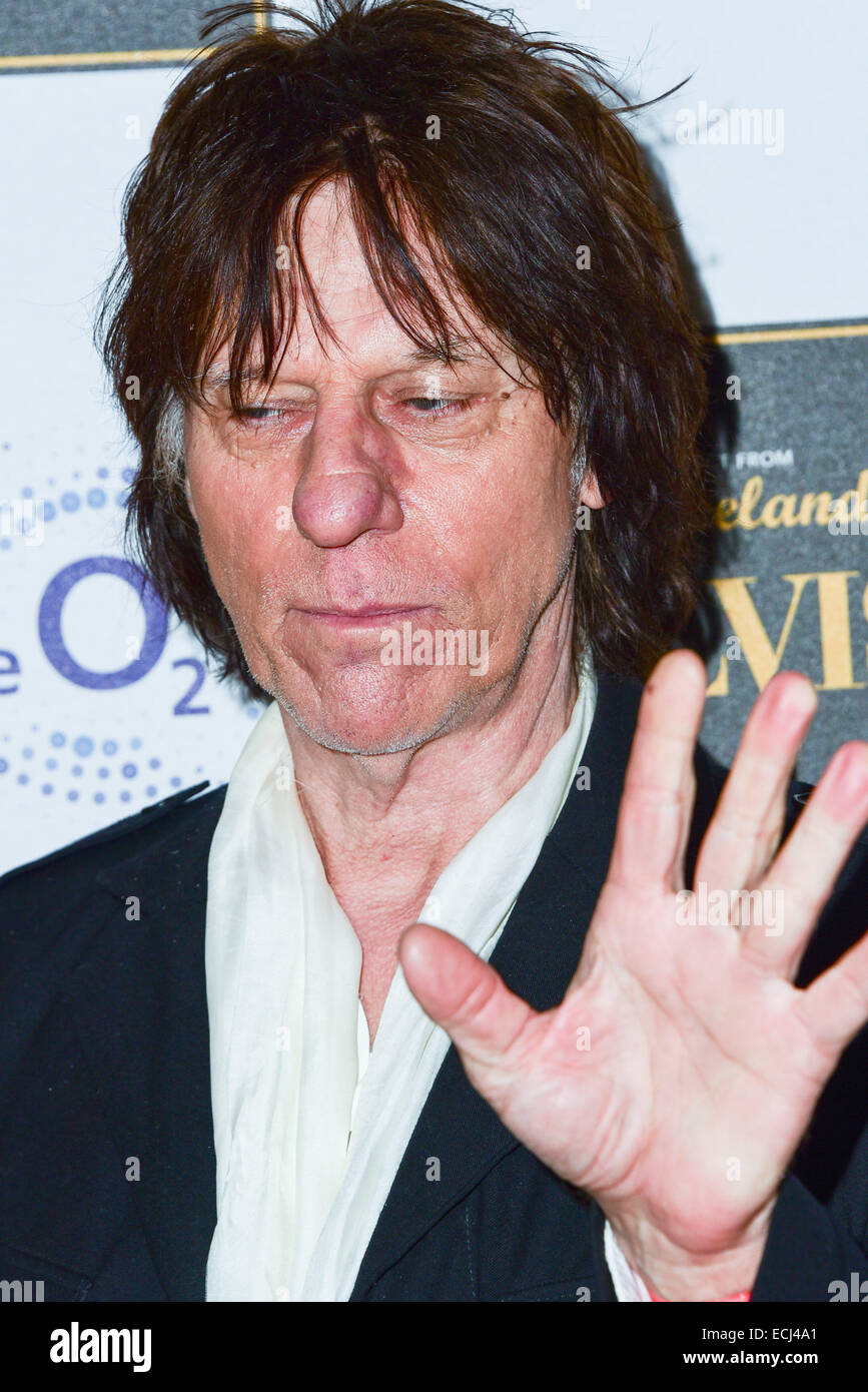 London,UK, 15th December 2014 : Jeff Beck attends the Elvis at The O2 Gala Night at the O2 in London. Credit:  See Li/Alamy Live News Stock Photo