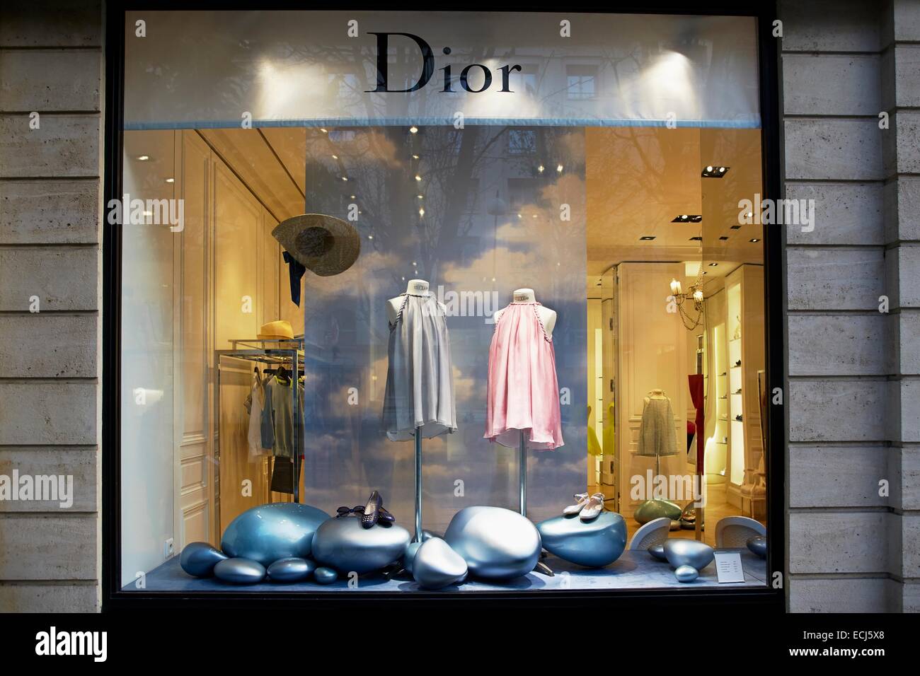 France, Paris, Luxury shops on Montaigne Avenue, Dior Stock Photo - Alamy