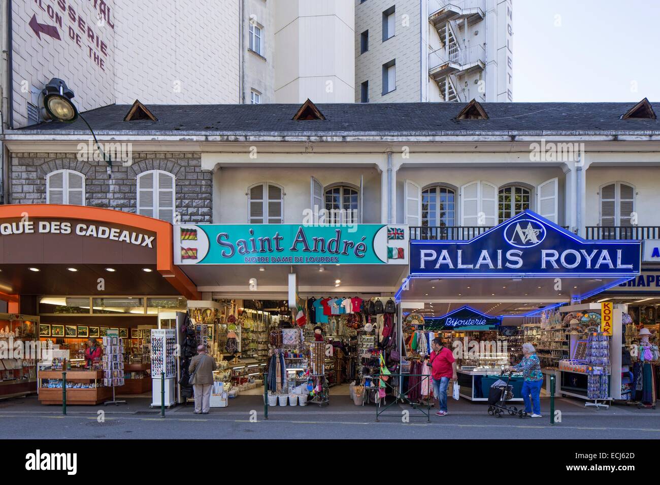 France, Hautes Pyrenees, Lourdes, district of the sanctuary, shops Stock  Photo - Alamy