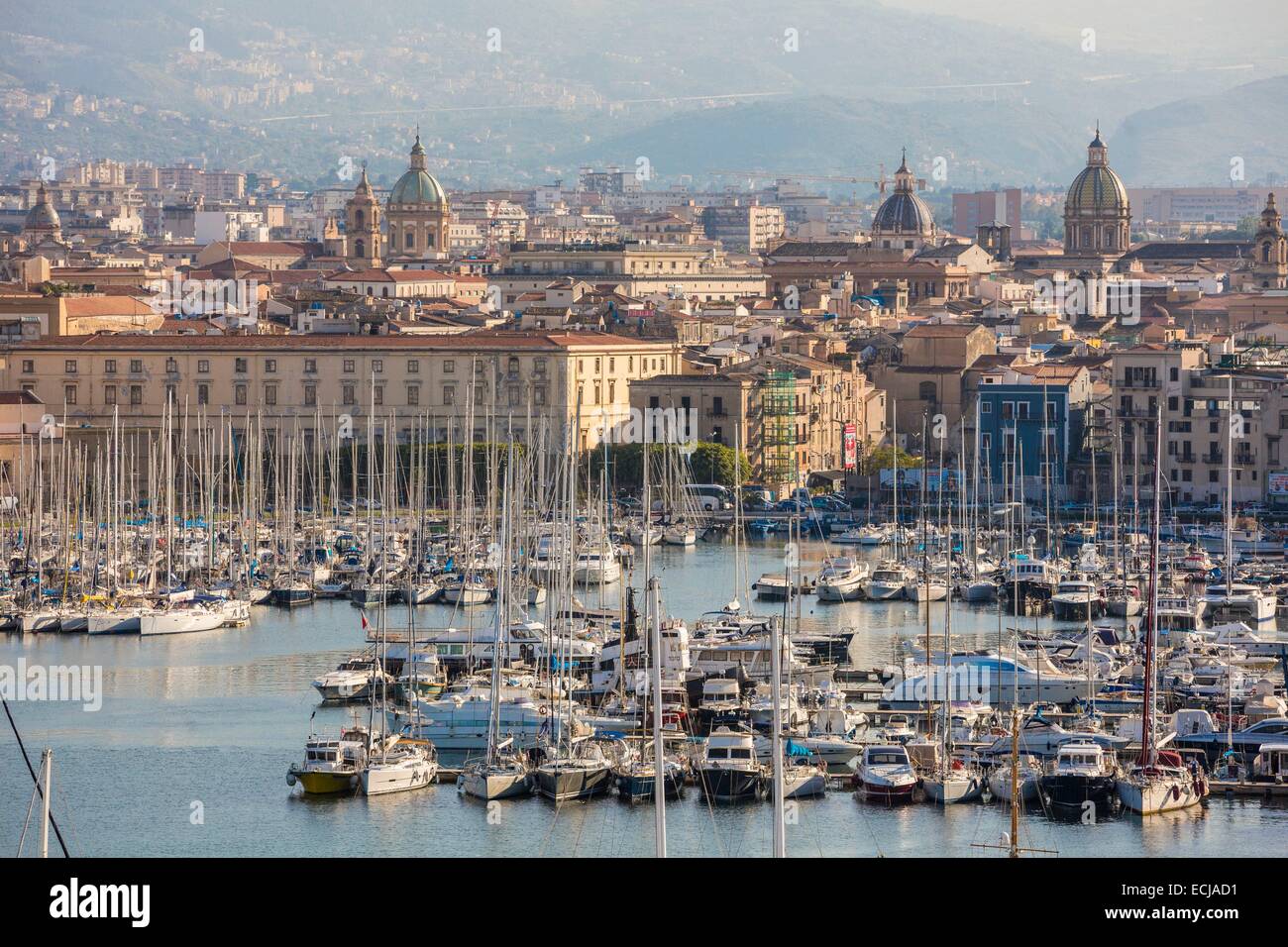 Italy, Sicily, Palermo, overview Stock Photo