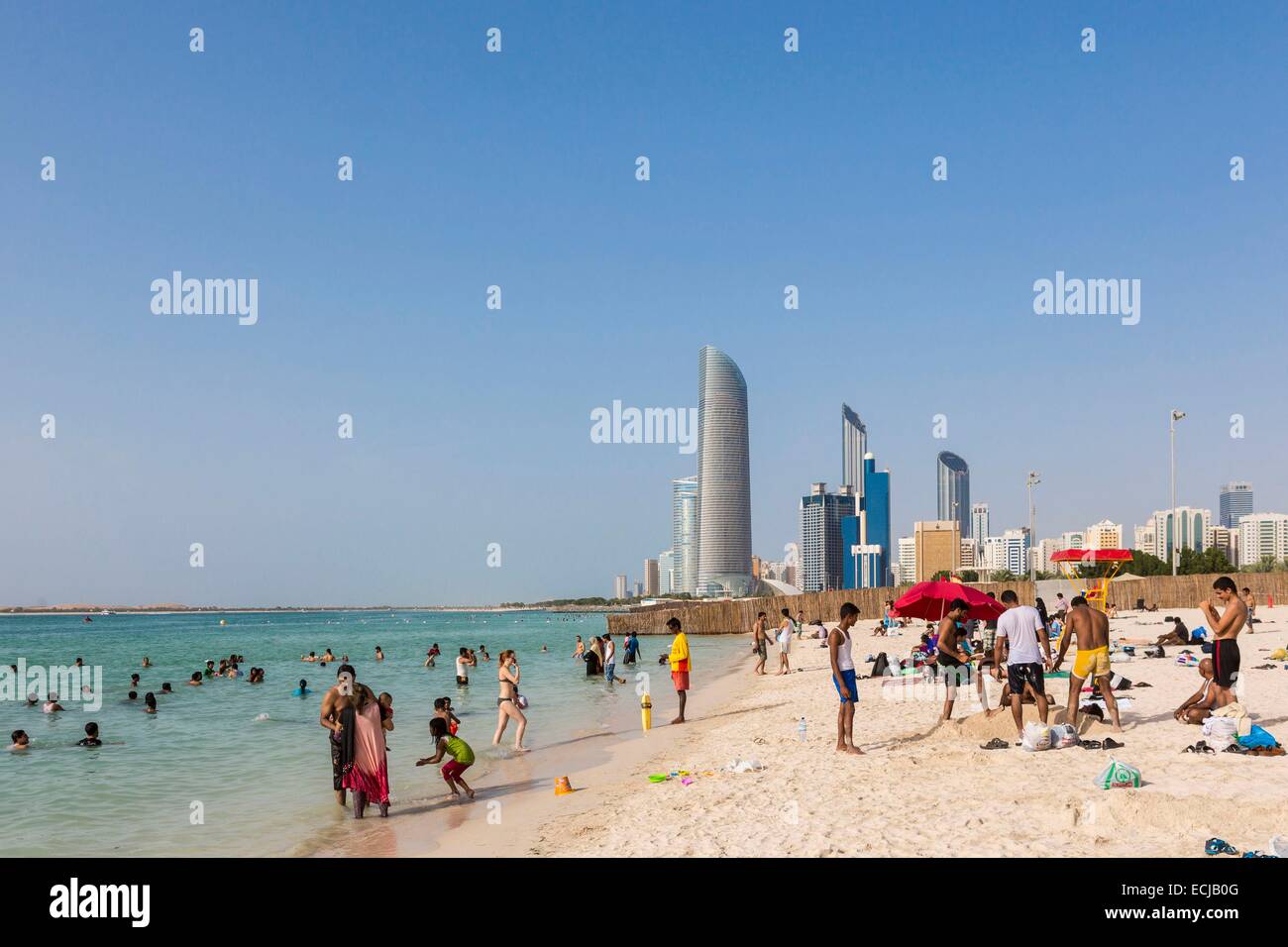 United Arab Emirates Abu Dhabi The Corniche The Public Beach