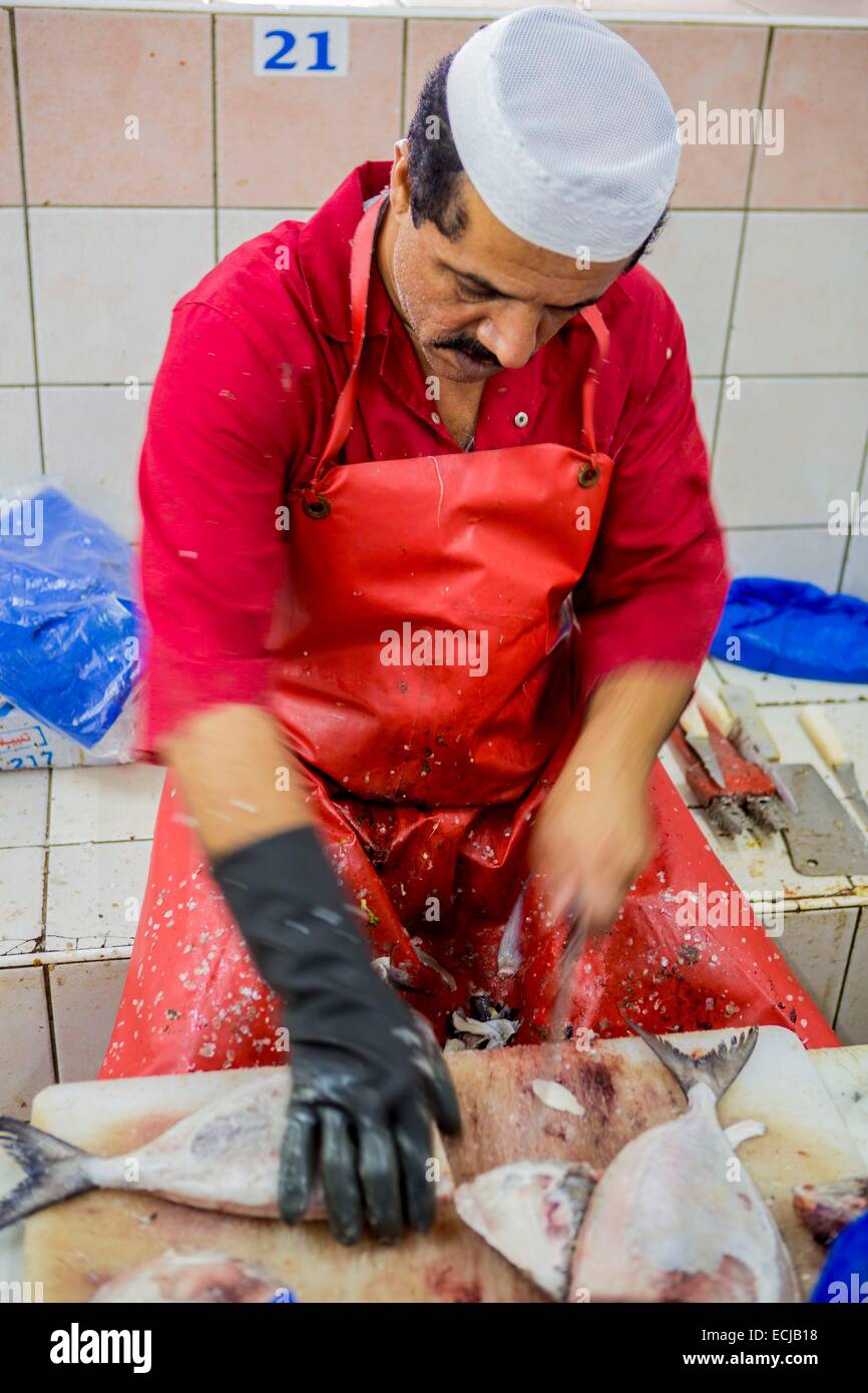 United Arab Emirates, Abu Dhabi, the fish market Stock Photo Alamy