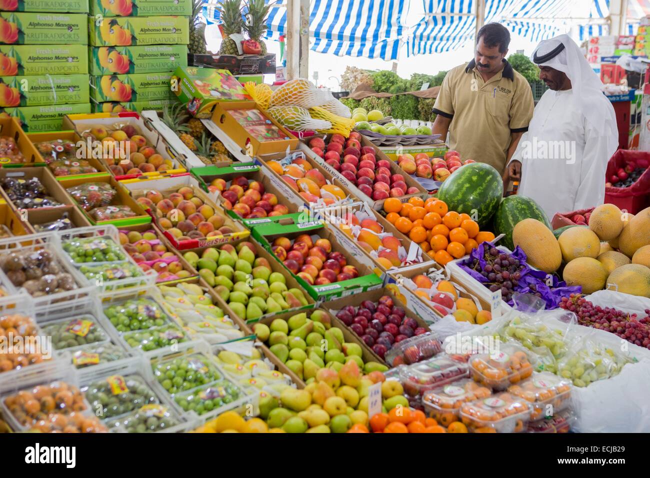 United Arab Emirates, Abu Dhabi, the fruits and vegetables market Stock