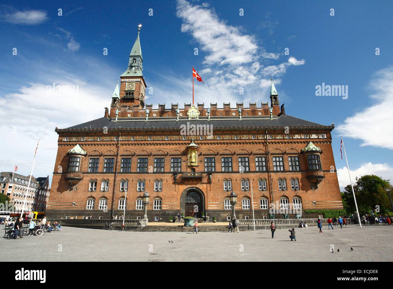 Denmark, Capital (Hovedstaden), Copenhagen, the city hall (K°benhavns Rσdhus) Stock Photo
