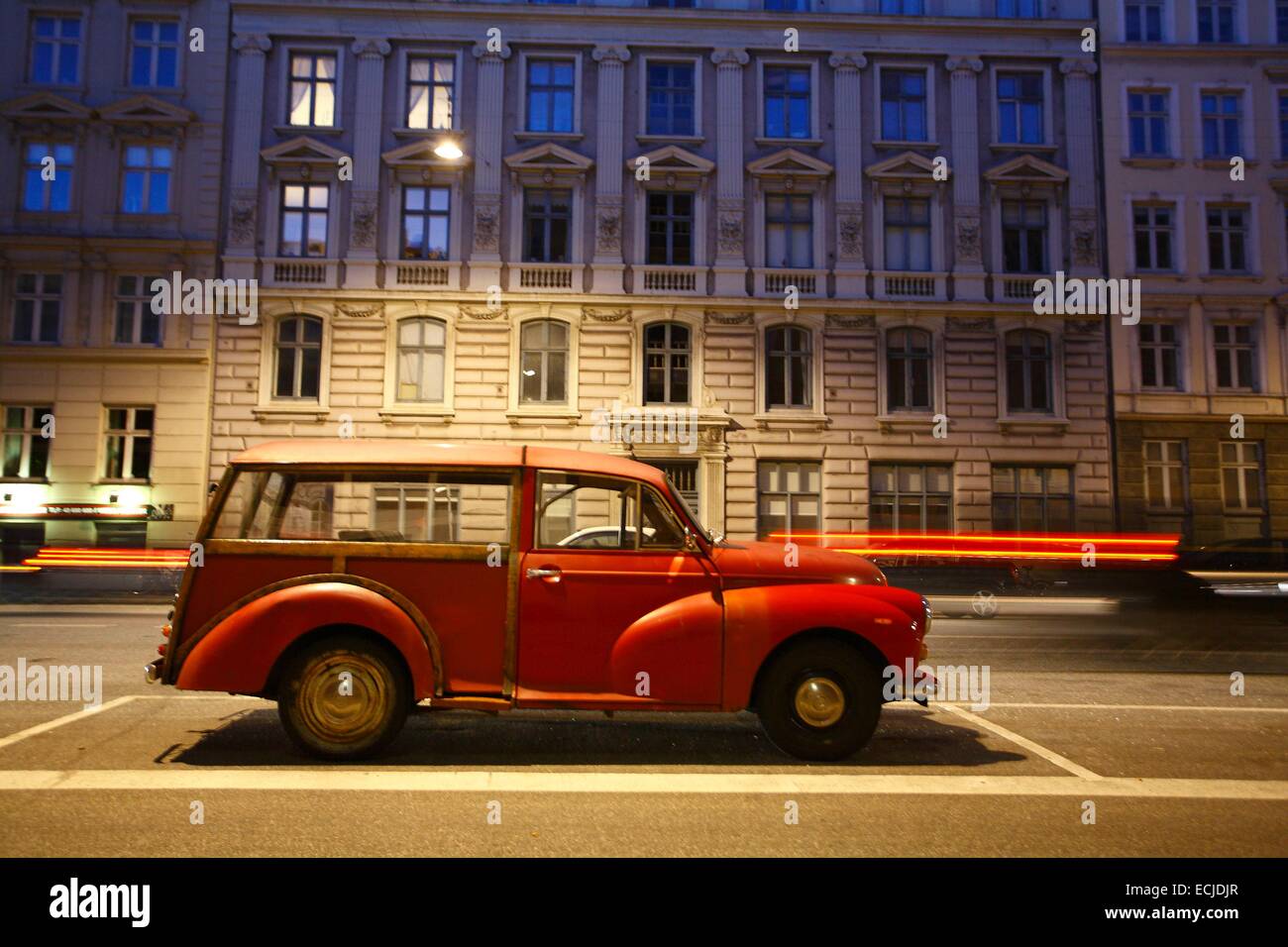 Denmark, Capital (Hovedstaden), Copenhagen, old Volvo duett car Stock Photo