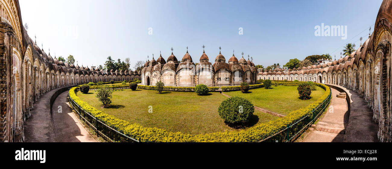 India, West Bengal, 108 Shiva temple (1809) Stock Photo