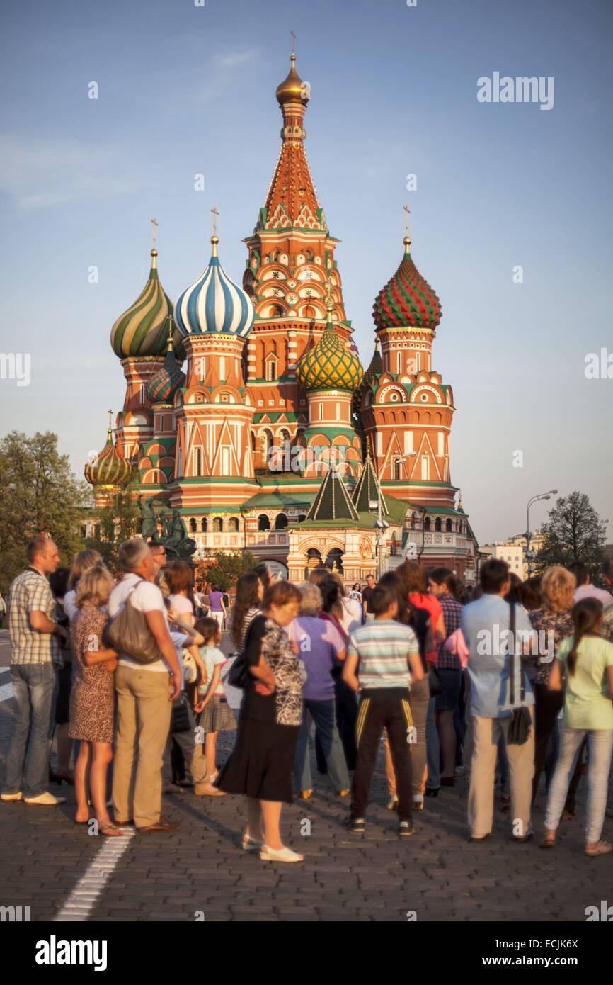 Russia, Moscow, St, Basil's cathedral on the Red Square, listed as World Heritage by UNESCO Stock Photo