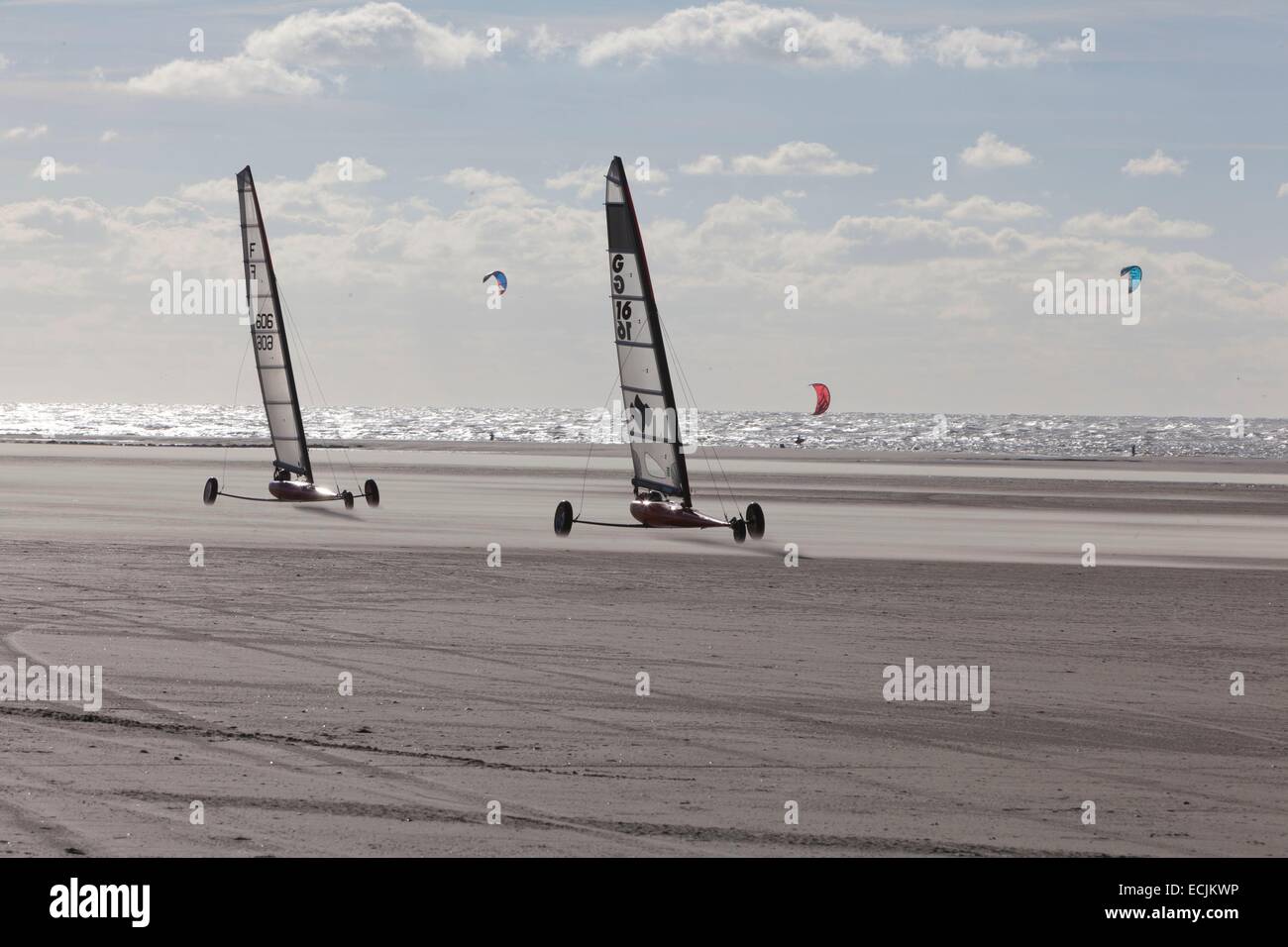 France, Pas de Calais, Berck sur Mer, 6 hours of yachting Stock Photo