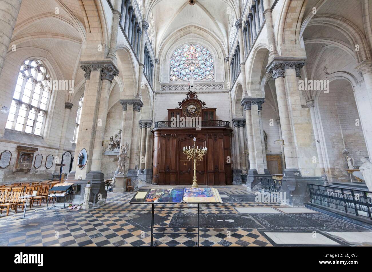 France, Pas de Calais, Saint Omer, Cathedral of Notre-Dame Stock Photo