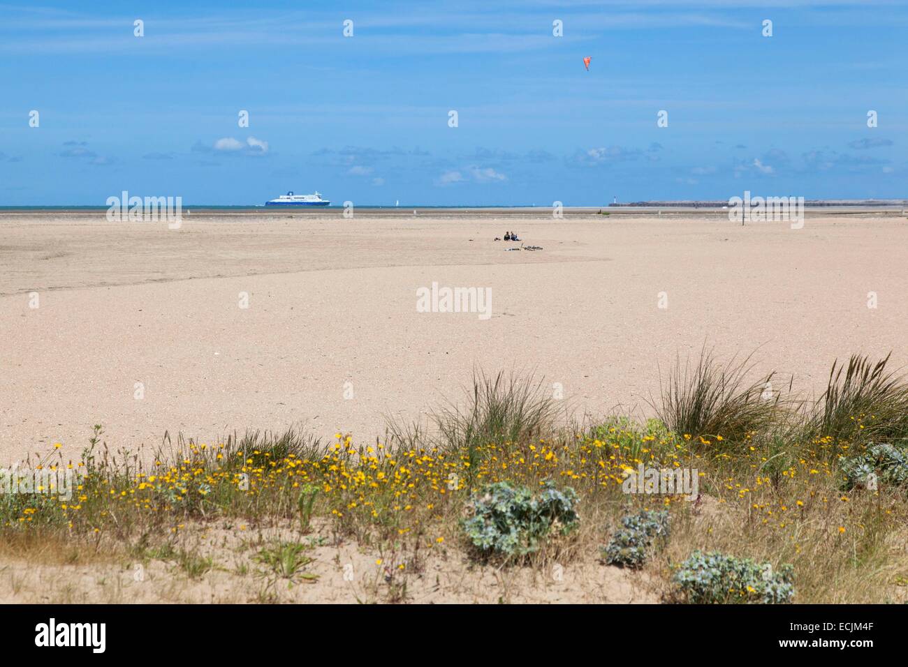 France, Nord, Grand Fort Philippe, beach Stock Photo