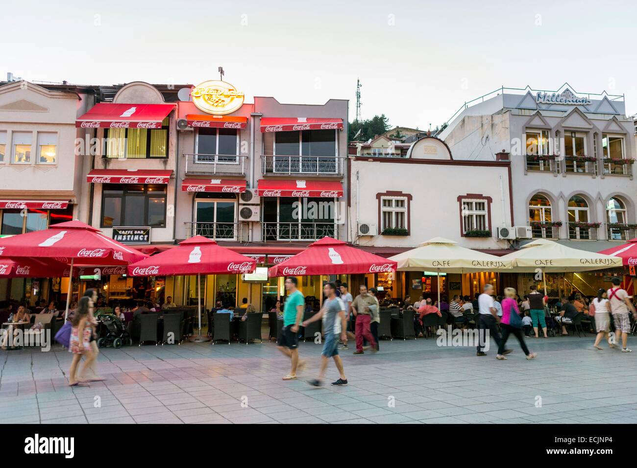 Republic of Macedonia, Ohrid, listed as World Heritage by UNESCO Site, the city center Stock Photo