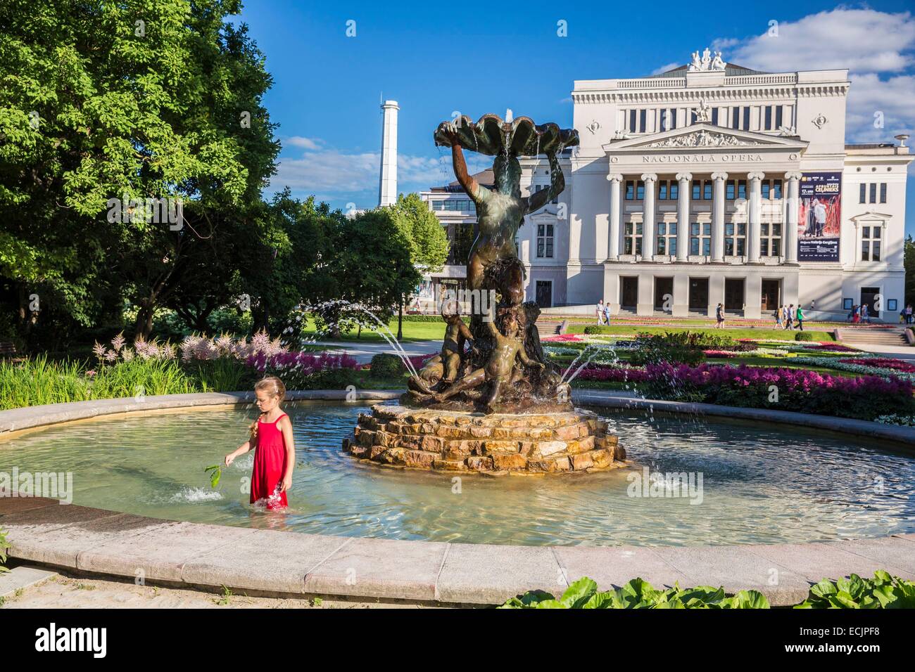 Latvia (Baltic States), Riga, European capital of culture 2014, National Opera House Stock Photo