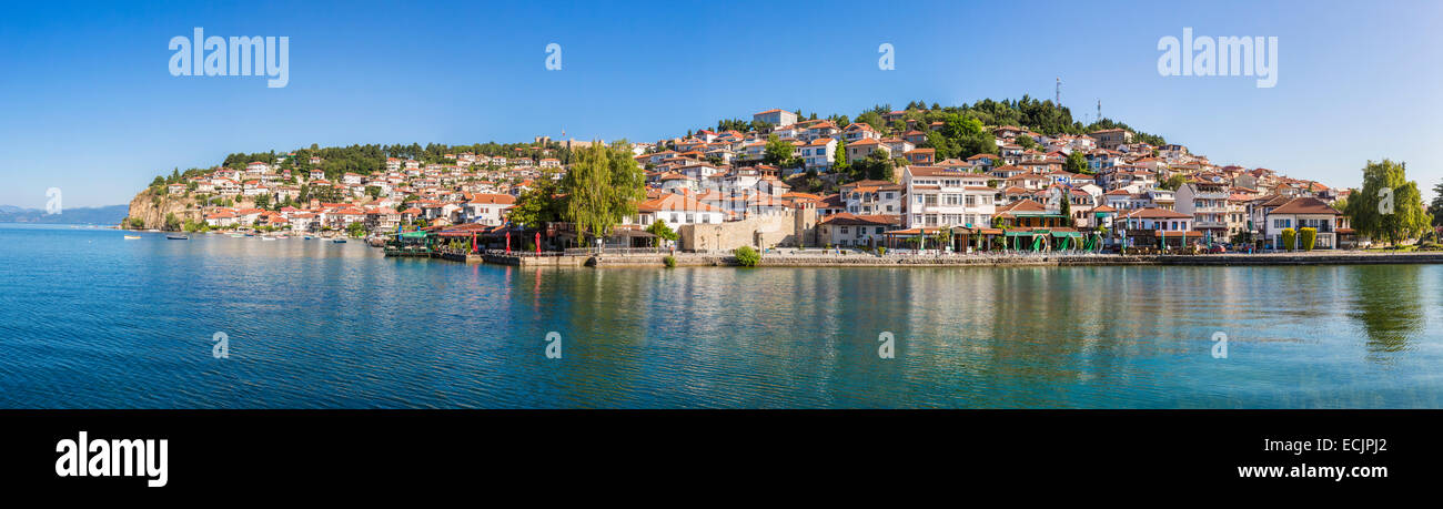 Republic of Macedonia, Lake Ohrid and the city listed as World Heritage by UNESCO Stock Photo