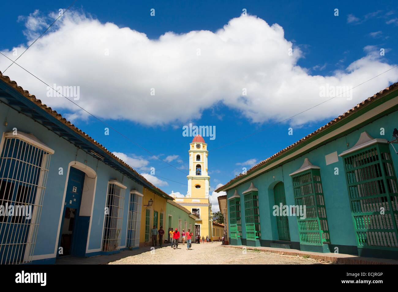 Cuba, Sancti Spiritus province, Trinidad de Cuba listed as World heritage by UNESCO, San Francisco de Assis church now the Museo Nacional de la lucha contra Bandidos Stock Photo