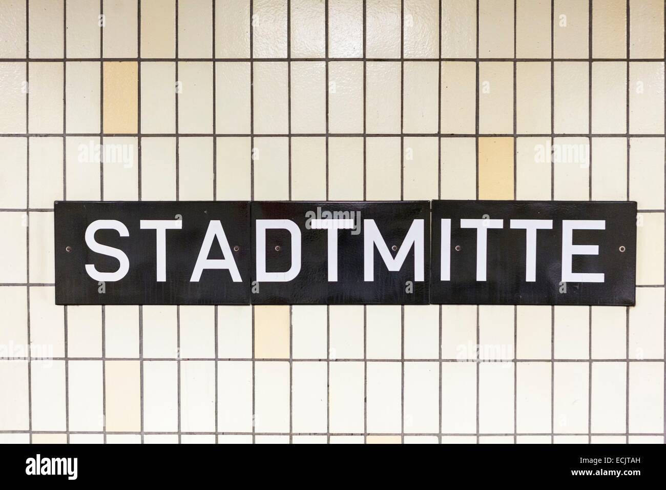 Germany, Berlin, subway, station Stadtmitte Stock Photo