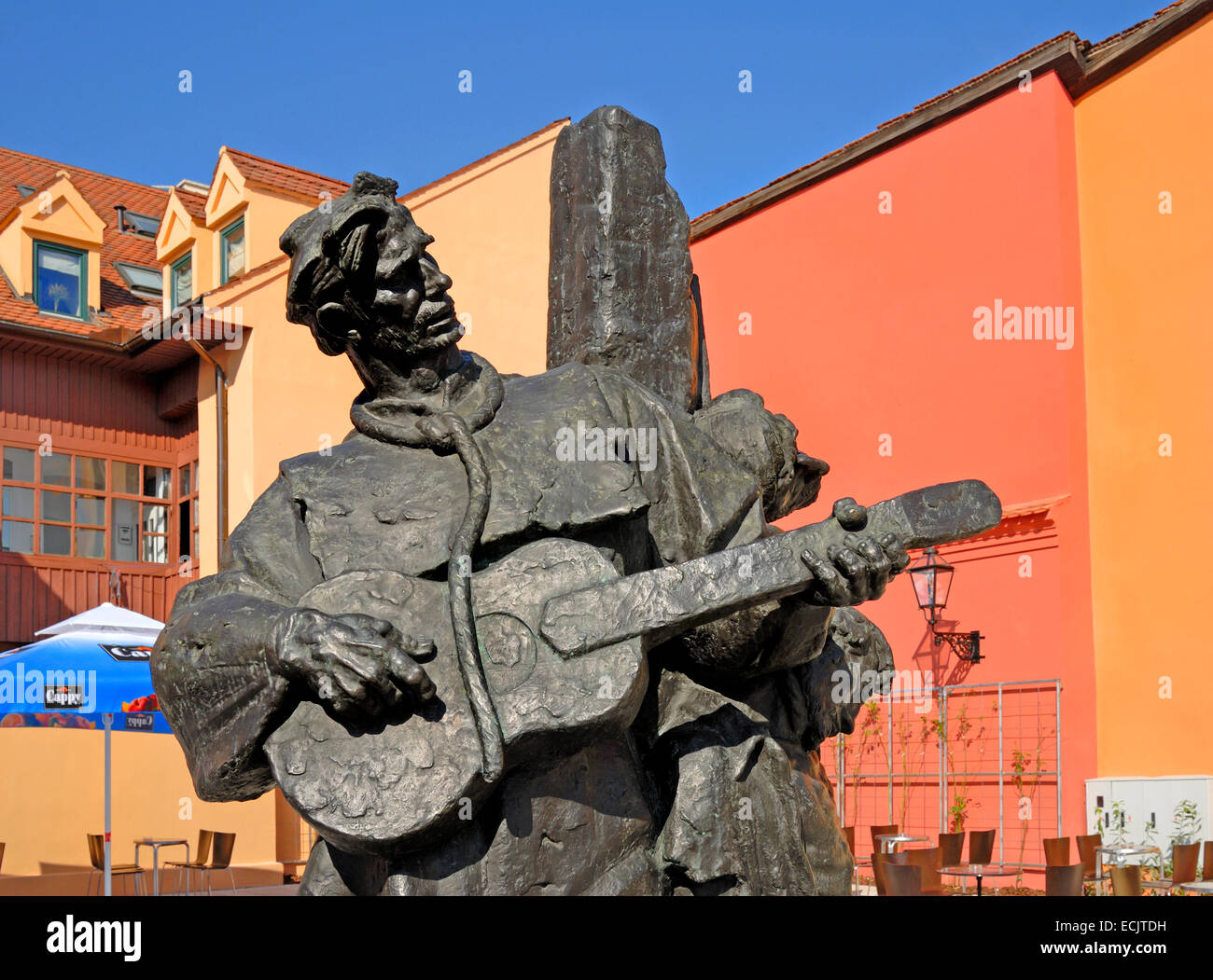 Zagreb, Croatia. Statue 'Petrica Kerempuh' by Vanja Radaus in Trg Petrice Kerempuha, next to Dolac market Stock Photo